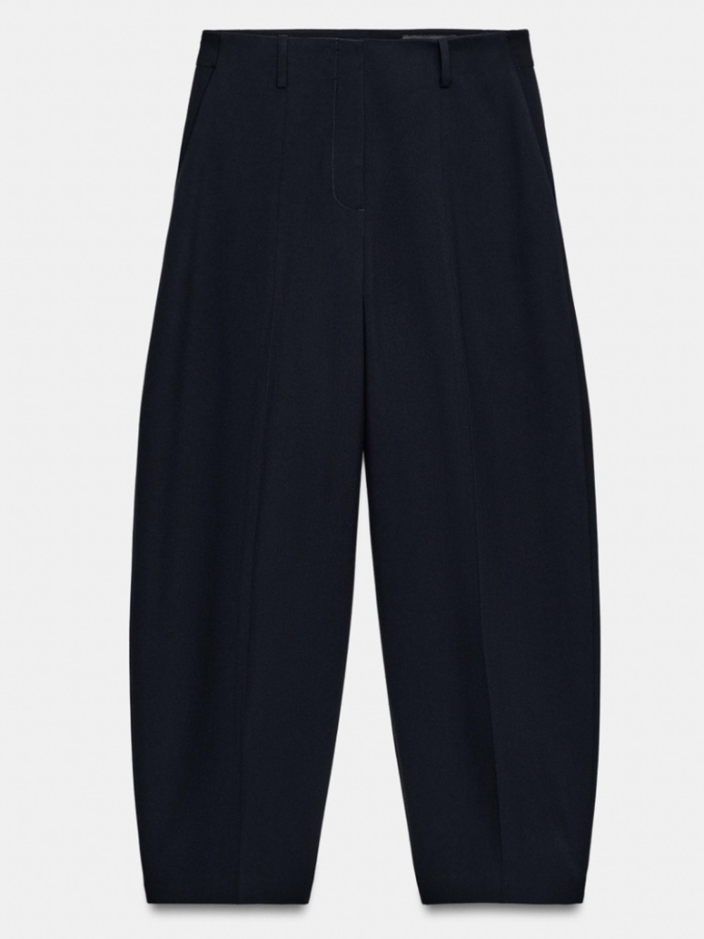 Zara Black Heavy Poplin Barrel Pants | XS | NWOT